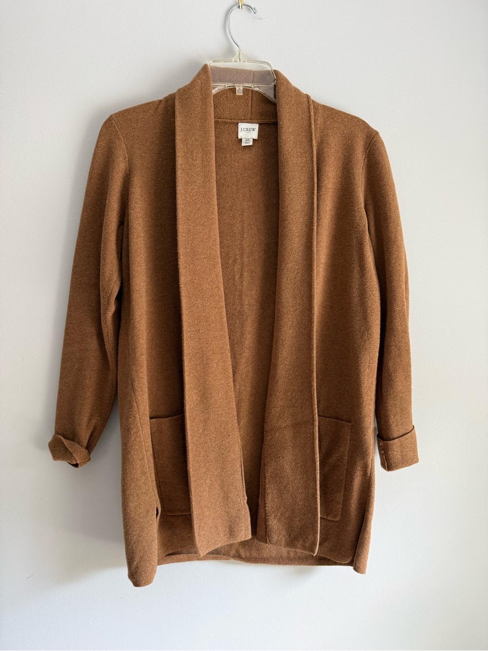 J. Crew XS Cardigan Sweater in Camel Brown